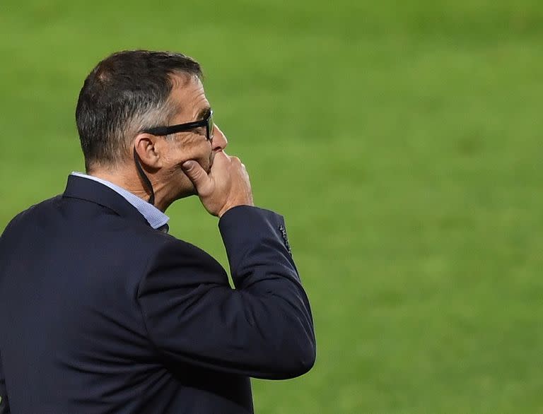 Juan Antonio Pizzi durante el partido de Copa Libertadores que disputan Racing Club y San Pablo