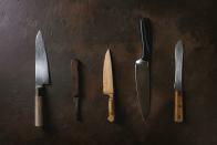 <p>Everyone from casual cooks to professional chefs knows the value of a good kitchen knife. Vintage knives are selling for upwards of $2,000 on<a href="https://go.redirectingat.com?id=74968X1596630&url=https%3A%2F%2Fwww.ebay.com%2Fb%2FVintage-Chef-Knife%2F11660%2Fbn_55193743%3Frt%3Dnc%26_sop%3D16&sref=https%3A%2F%2Fwww.goodhousekeeping.com%2Flife%2Fg35334508%2Fvaluable-antiques-basement%2F" rel="nofollow noopener" target="_blank" data-ylk="slk:eBay;elm:context_link;itc:0;sec:content-canvas" class="link "> eBay</a>, with handmade cutting tools and those with carbon blades highly prized. But even if your old kitchen knife isn't worth anything, you can give it new life by visiting a knife sharpener in your city.</p>