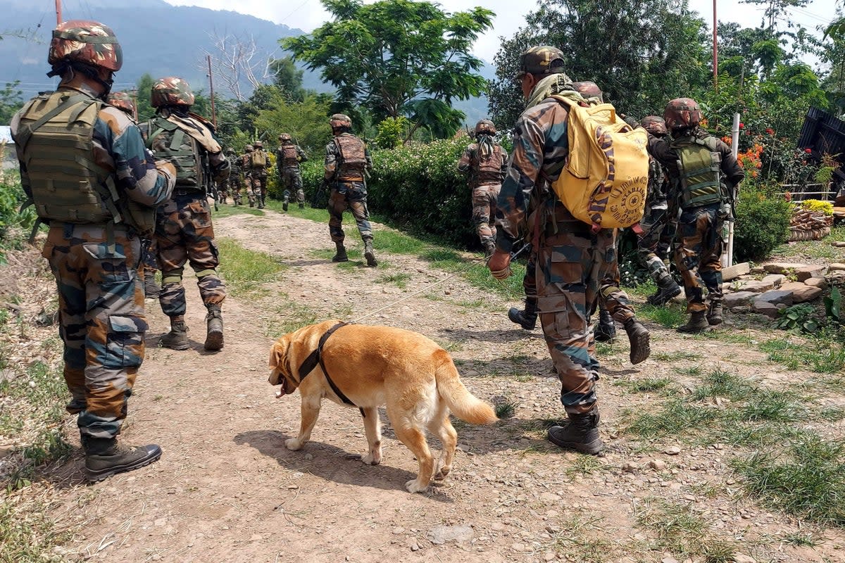 Representative: Indian army soldiers during an operation in Manipur (AFP via Getty Images)