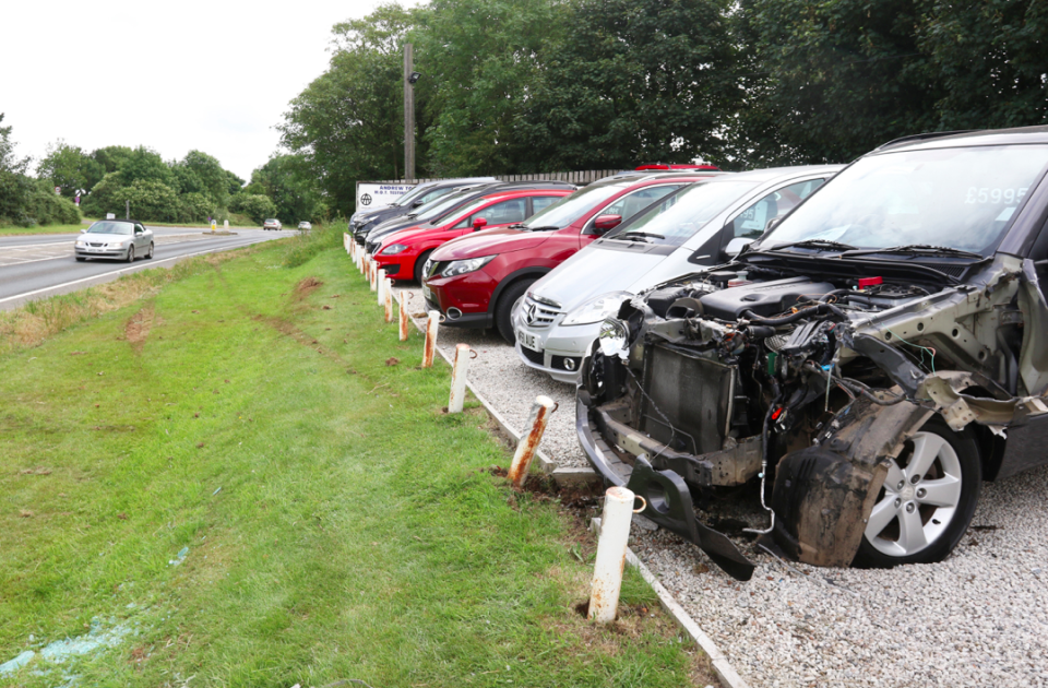 <em>Monks’ speed at the time of loss of control was calculated at 77mph in a 50mph limit (SWNS)</em>