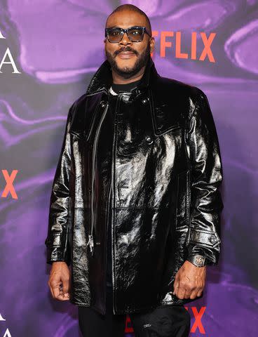 <p>Cindy Ord/Getty</p> Tyler Perry attends the Netflix's "Mea Culpa" New York Premiere at Paris Theater on February 15, 2024