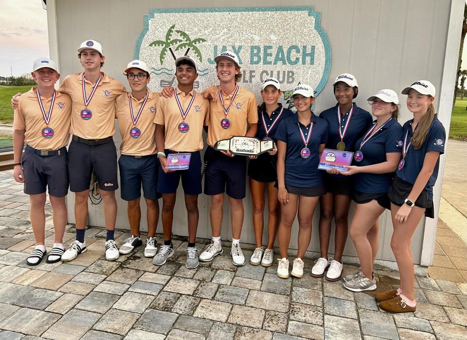 The Bolles boys and girls golf teams combined to win the Jax Beach Varsity Invitational for the second time in three years on Sept. 28 at the Jacksonville Beach Golf Club.