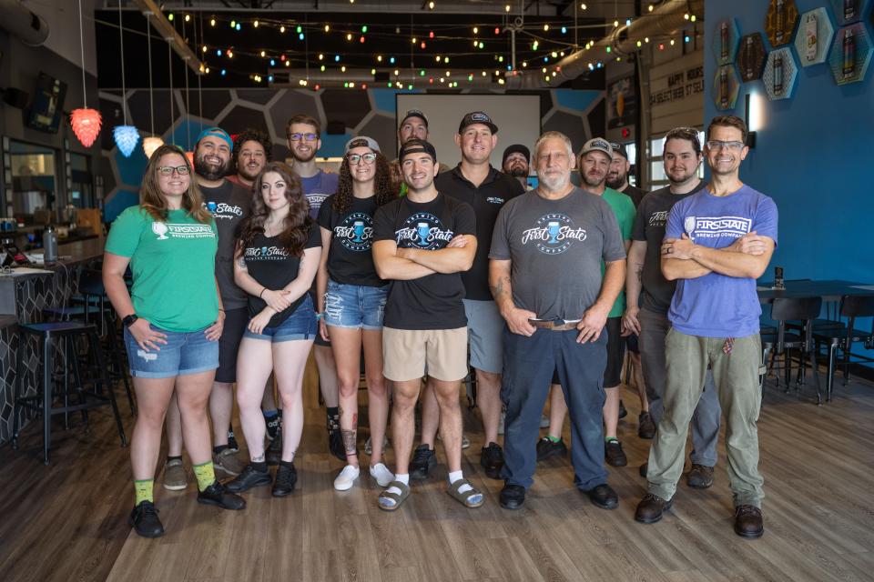The staff at First State Brewing Co. in Middletown, which won USA Today's Best New Brewery award last year.