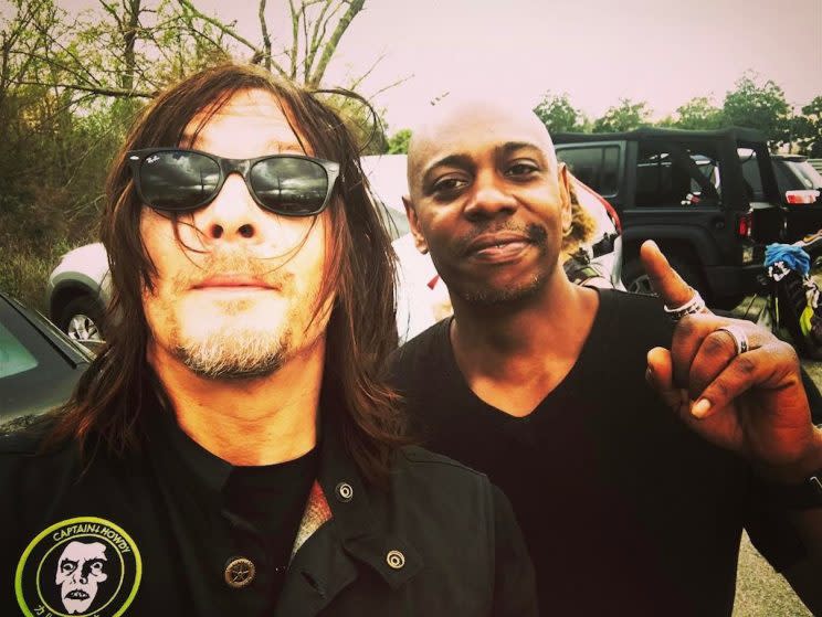 Norman Reedus and Dave Chappelle share a love of motorcycles. (Photo: Norman Reedus via Instagram)