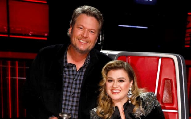 Blake Shelton and Kelly Clarkson on "The Voice"<p>Trae Patton/NBC</p>