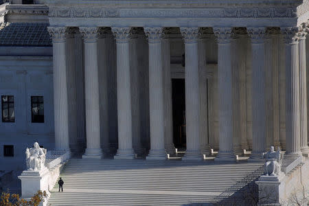 FILE PHOTO -- The U.S. Supreme Court building is pictured in Washington, DC, U.S. on November 15, 2016. REUTERS/Carlos Barria/File Photo