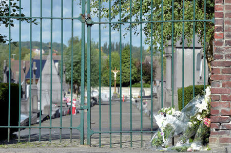 A general view of the cemetery where the Belgian mayor Alfred Gadenne was found dead in Mouscron, Belgium September 12, 2017. REUTERS/Eric Vidal