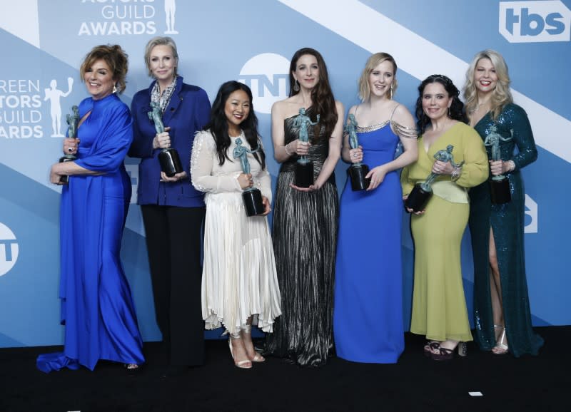 26th Screen Actors Guild Awards – Photo Room – Los Angeles, California, U.S., January 19, 2020 – The cast of "The Marvelous Mrs. Maisel\