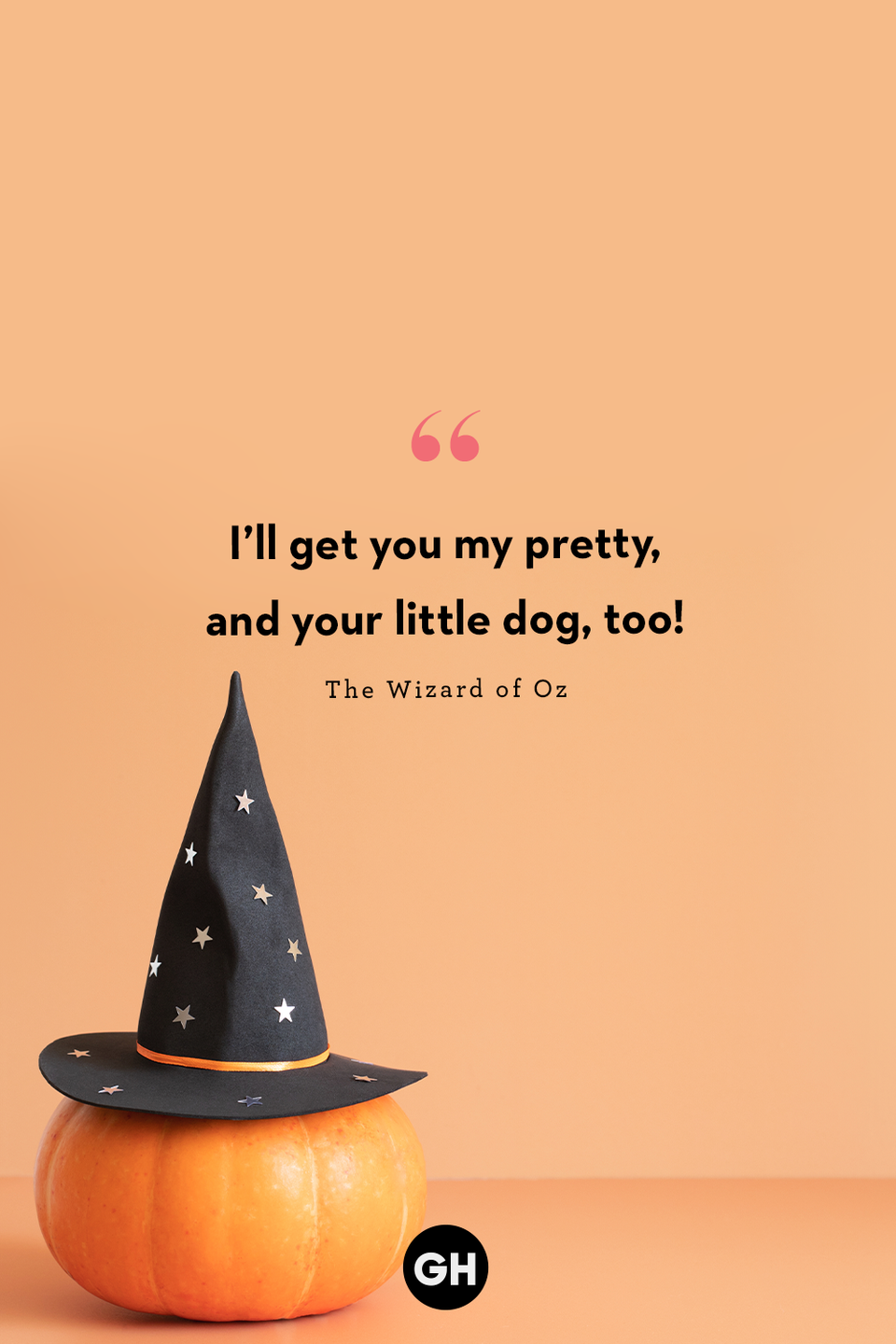<p>“I’ll get you my pretty, and your little dog, too!”</p><p><strong>RELATED: </strong><a href="https://www.goodhousekeeping.com/life/entertainment/g2715/wizard-of-oz-surprising-trivia/" rel="nofollow noopener" target="_blank" data-ylk="slk:34 Wonderfully Weird Facts About The Wizard of Oz" class="link ">34 Wonderfully Weird Facts About <em>The Wizard of Oz</em></a></p>