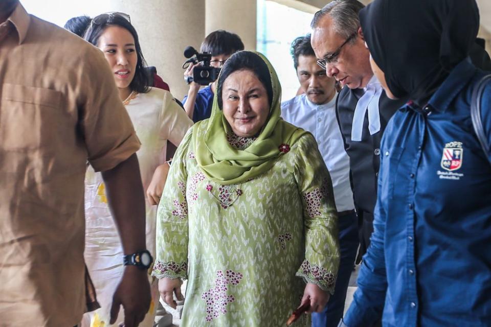 Datin Seri Rosmah Mansor is pictured at the Kuala Lumpur Court Complex January 8, 2020. — Reuters pic