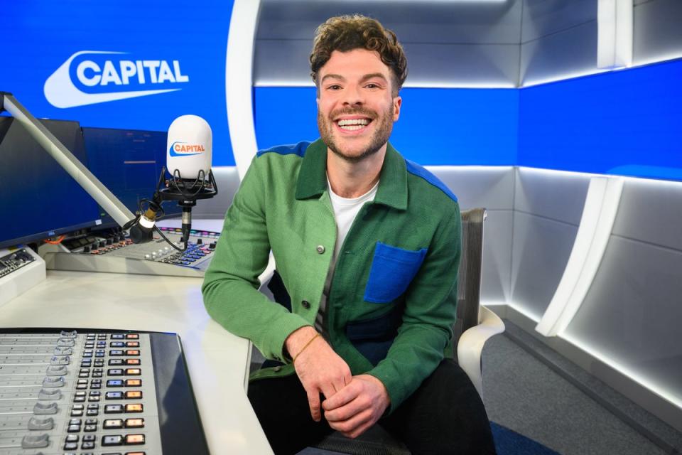 Jordan North pictured at his new desk (Global Radio/PA Wire)