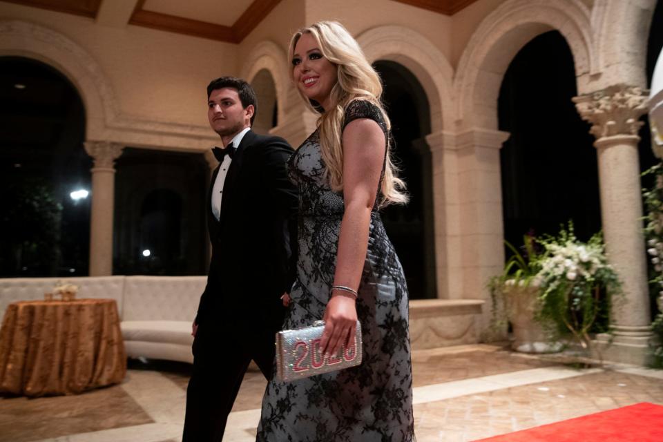 Trump's second daughter, Tiffany Trump, at the president's New Year's Eve party