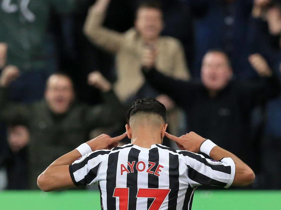 Ayoze Perez celebrated his match-winning goal in reference to the jeers he received when he came on (AFP/Getty)