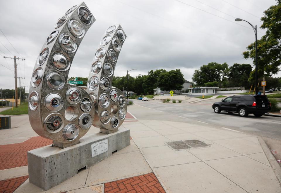 "Hubcaps on Route 66" by Joe & Terry Malesky.