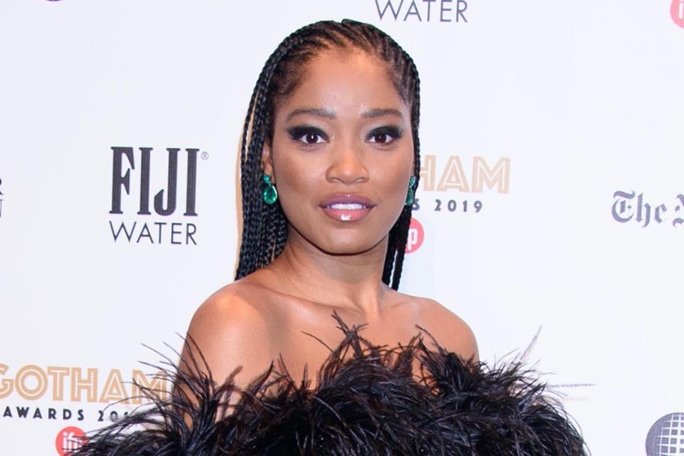 keke palmer, best looks, feather dress, strappy sandals, 29th Annual IFP Gotham Awards