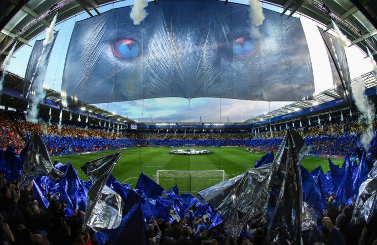 Leicester City's stadium came alive in the Champions League