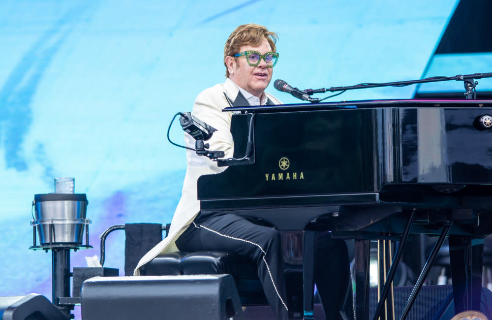 Sir Elton John performing at BST Hyde Park credit:Bang Showbiz