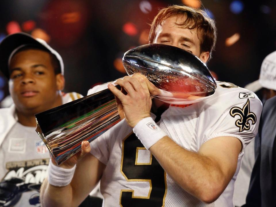 drew brees lombardi trophy.JPG