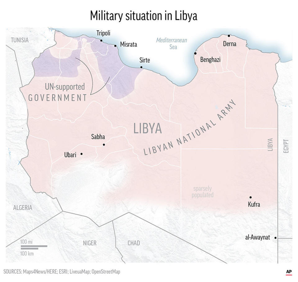 Gen. Khalifa Hifter and the Libyan National Army have been waging an offensive against rival militias in the capital and surrounding areas since April. ;