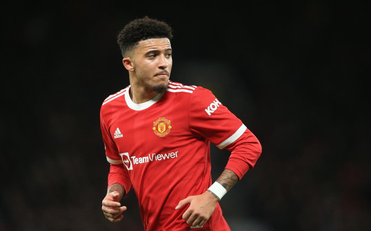 Jadon Sancho of Manchester United during the Premier League match between Manchester United and Wolverhampton Wanderers at Old Trafford on January 3, 2022 in Manchester, England. - GETTY IMAGES