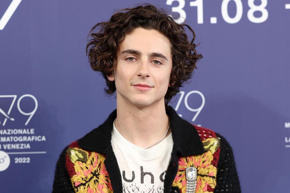 Timothée Chalamet attends the photocall for "Bones And All" at the 79th Venice International Film Festival on September 02, 2022 in Venice, Italy.
