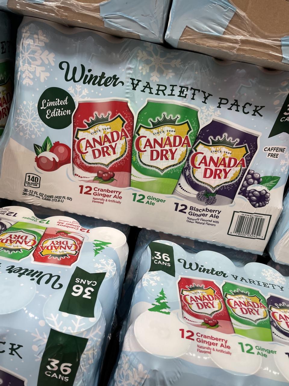 variety pack of ginger-ale