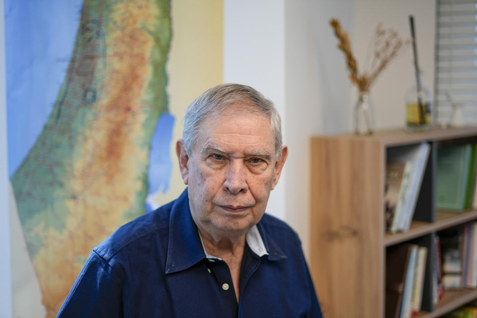 Tamir Pardo, former head of Israel's Mossad intelligence agency, poses for a photograph in Herzliya, Wednesday, Sept. 6, 2023. They have contended with bloody uprisings, destabilizing wars and even the assassination of a prime minister. But for many of Israel's top former security chiefs, Prime Minister Benjamin Netanyahu’s government’s policies are the biggest threat yet to the country’s future. (AP Photo/Ariel Schalit)