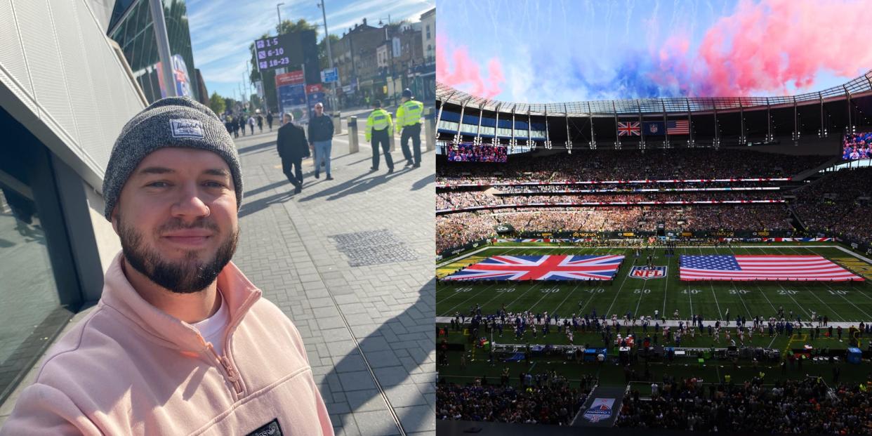 Barnaby Lane at the NFL London Games.