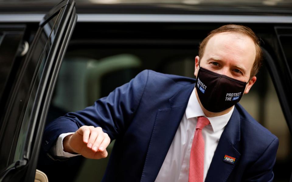 Matt Hancock pictured at Downing Street - John Sibley/Reuters