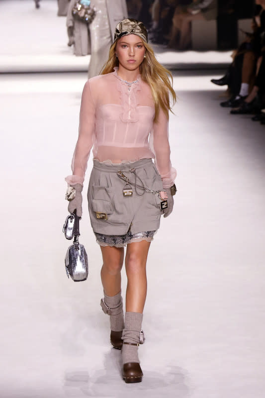 Lila Moss walks the Fendi 25th Anniversary Celebration runway in 2022.<p>Photo: Taylor Hill/Getty Images</p>