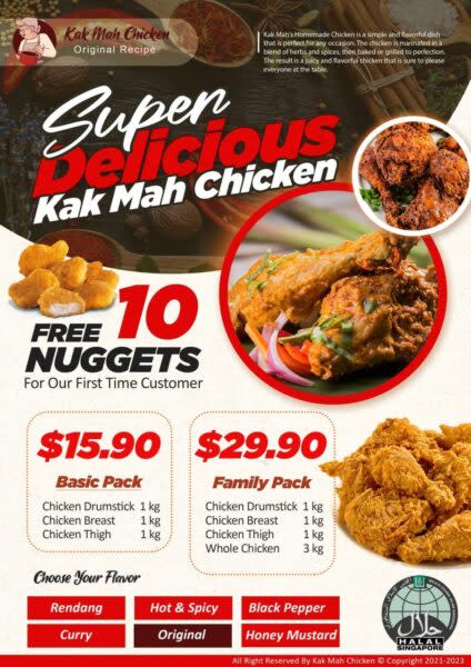 fake fried chicken scam - kak mah chicken
