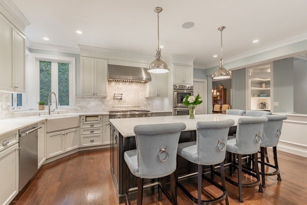 This house at 18 Julie Road in Easton that sold for $1,410,000 on Dec. 14, 2023, has a stunning chef's kitchen.