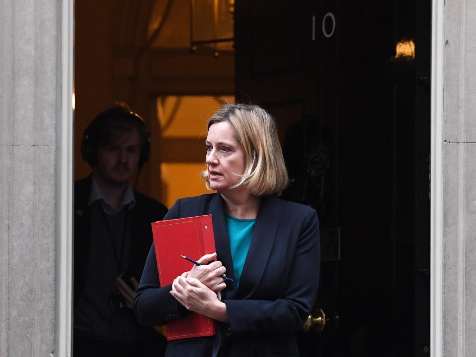 Former secretary of state for climate change Amber Rudd led the UK delegation at the Paris agreement (EPA)