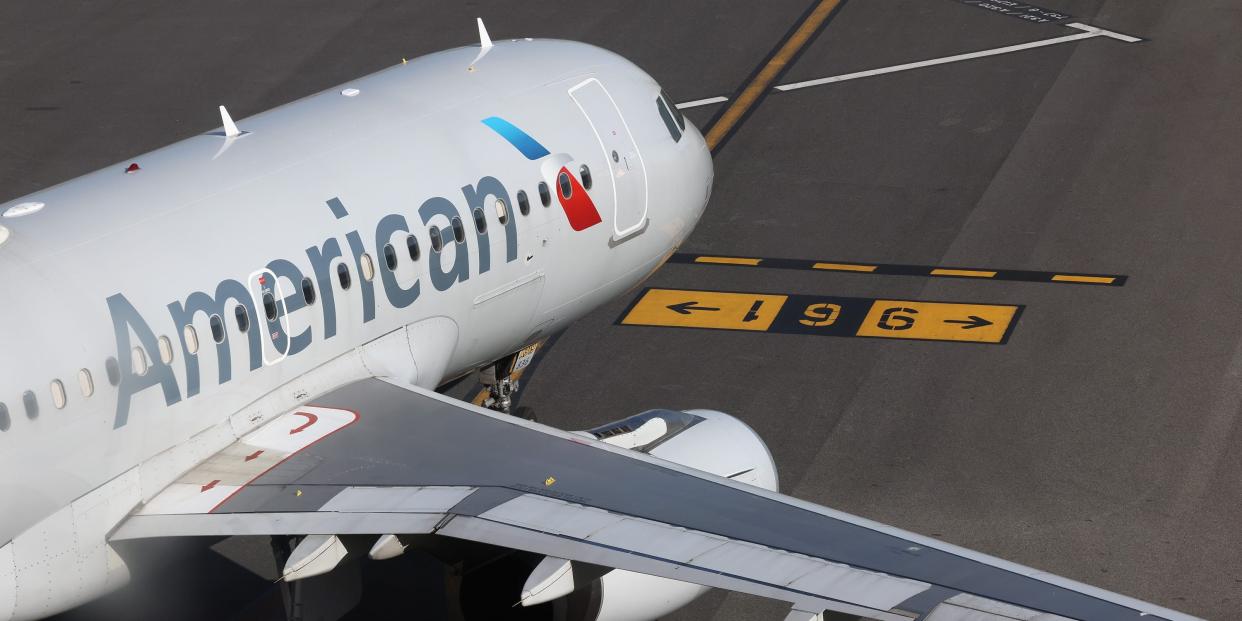 American Airlines jet at LaGuardia