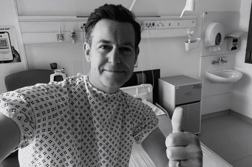 Matt Baker in hospital
