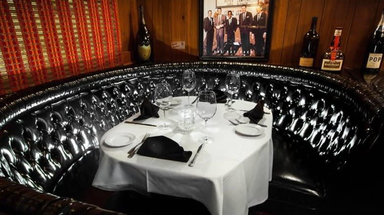 Frank Sinatra's booth at the Golden Steer