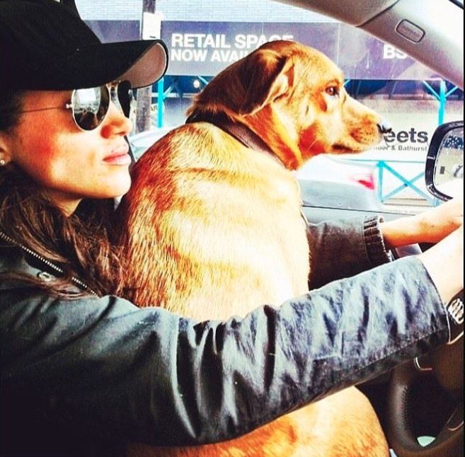 And snaps with her dog. Photo: Instagram/Meghan Markle