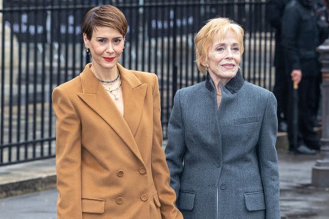 <p>Marc Piasecki/WireImage</p> Sarah Paulson and Holland Taylor photographed in Paris, January 2023.