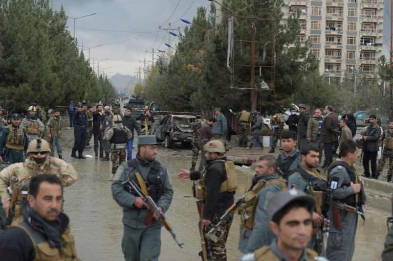 Kabul is now one of the deadliest places for civilians as the Taliban and increasingly the Islamic State group step up attacks, most recently a suicide bombing in November (pictured) that killed at least 14