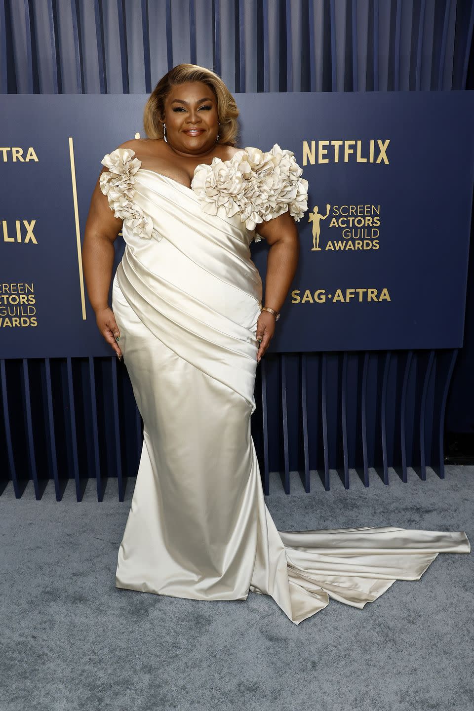 los angeles, california february 24 davine joy randolph attends the 30th annual screen actors guild awards at shrine auditorium and expo hall on february 24, 2024 in los angeles, california photo by frazer harrisongetty images