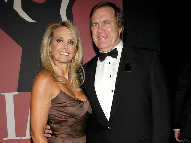 <p>PATRICK MCMULLAN/Patrick McMullan/Getty</p> Linda Holliday and Bill Belichick attend TIME Magazine's 100 Most Influential People 2007