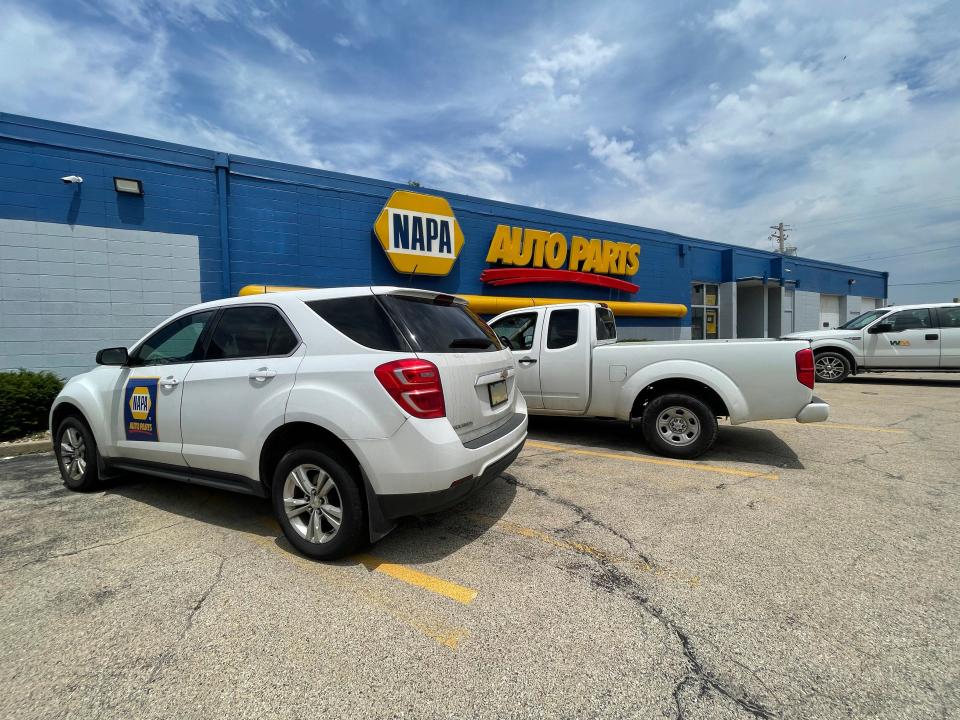 Napa Auto Parts will relocate from its current Dayton Street location to the former Dollar Tree store, 1430 N. Henderson St. Pictured here is the current location at 883 W. Dayton St.