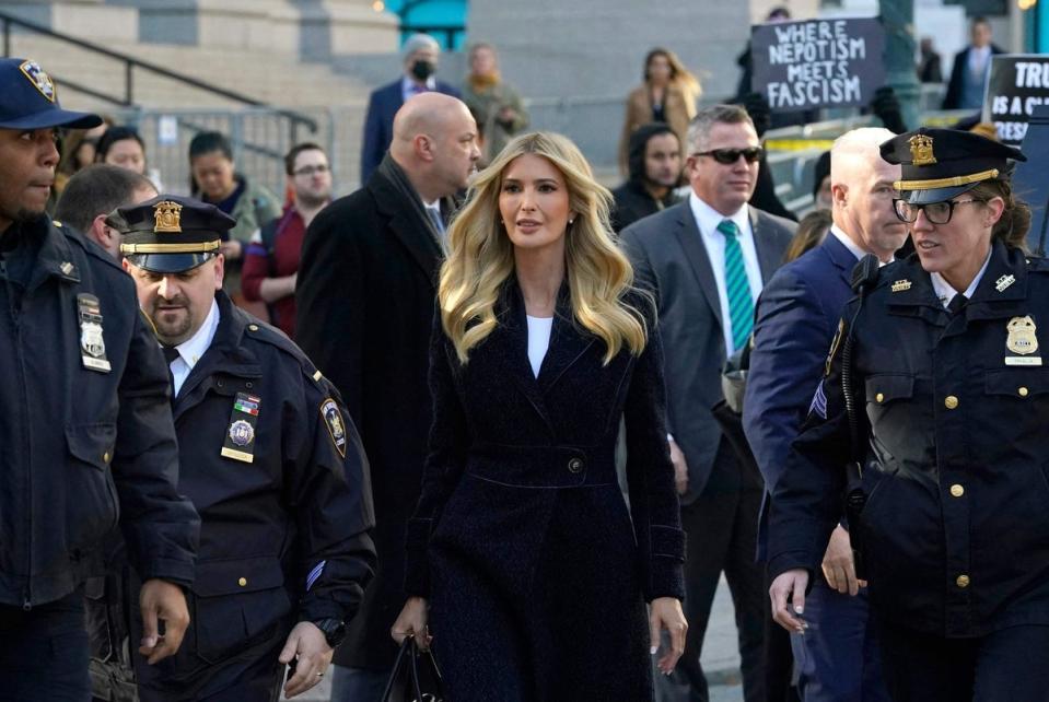 Ivanka arrives at the court (AFP via Getty Images)