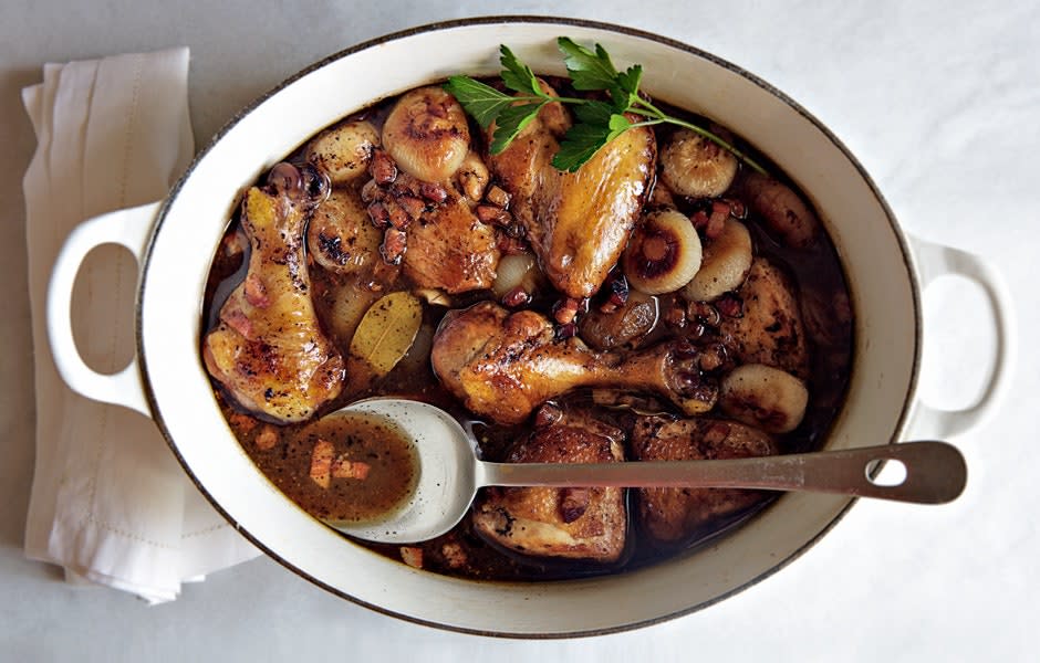 Vinegar-Braised Chicken and Onions