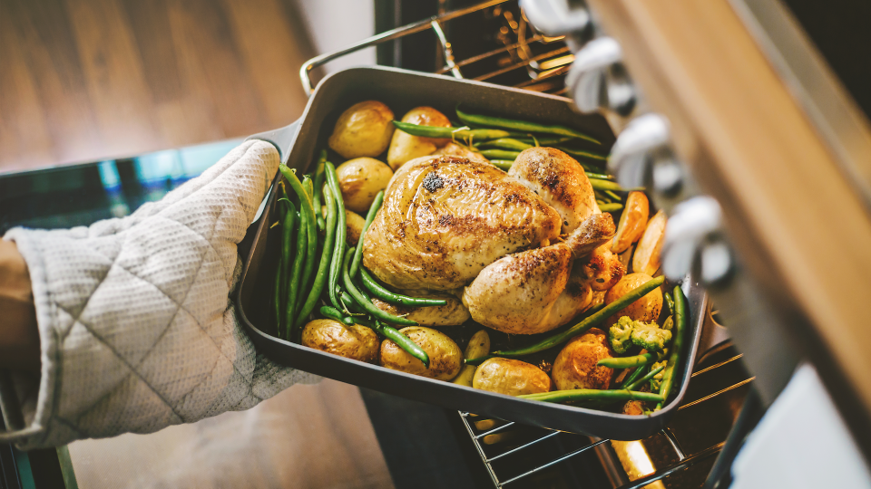 Roast chicken with vegetables