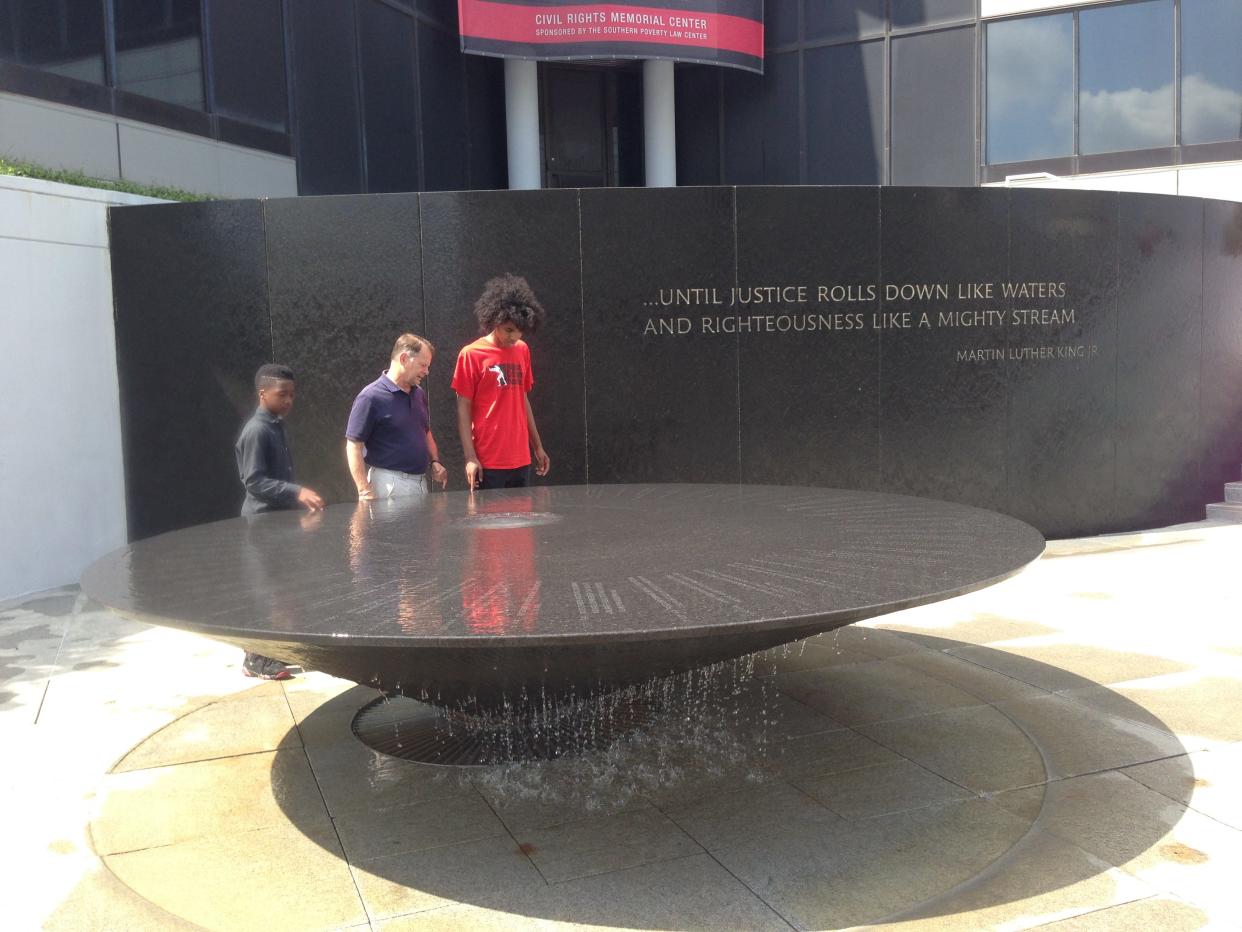 Dave Colwin was recently named Big of the Year by Big Brother Big Sisters of Fond du Lac County. He is pictured here with matches LJ and Jake during a trip to civil rights historical sites.