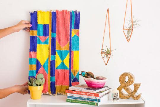 Colorful Rope Wall Art Is Ridiculously Easy to Make