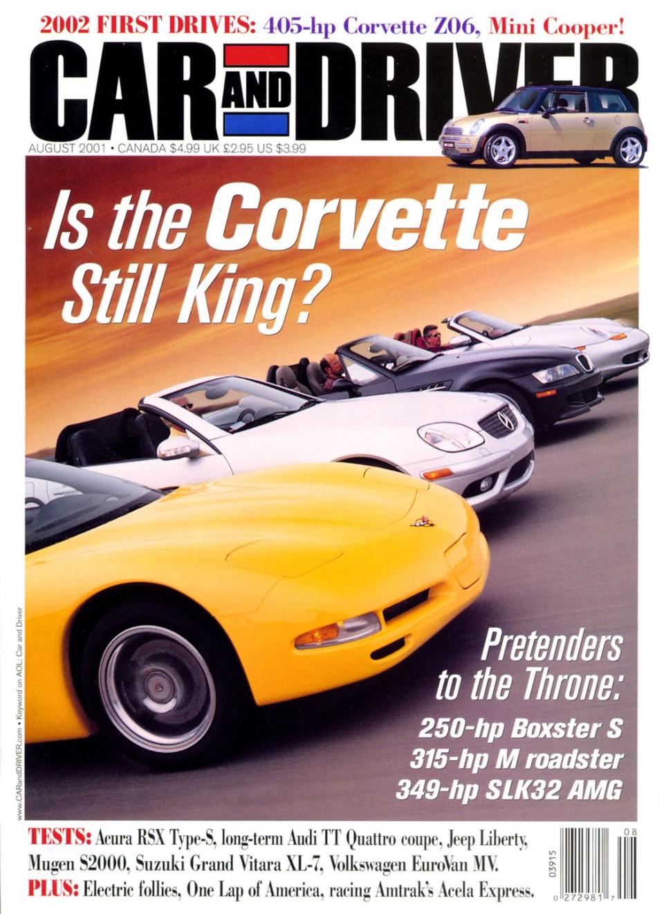 The 89 Issues of Car and Driver with a Corvette on the Cover
