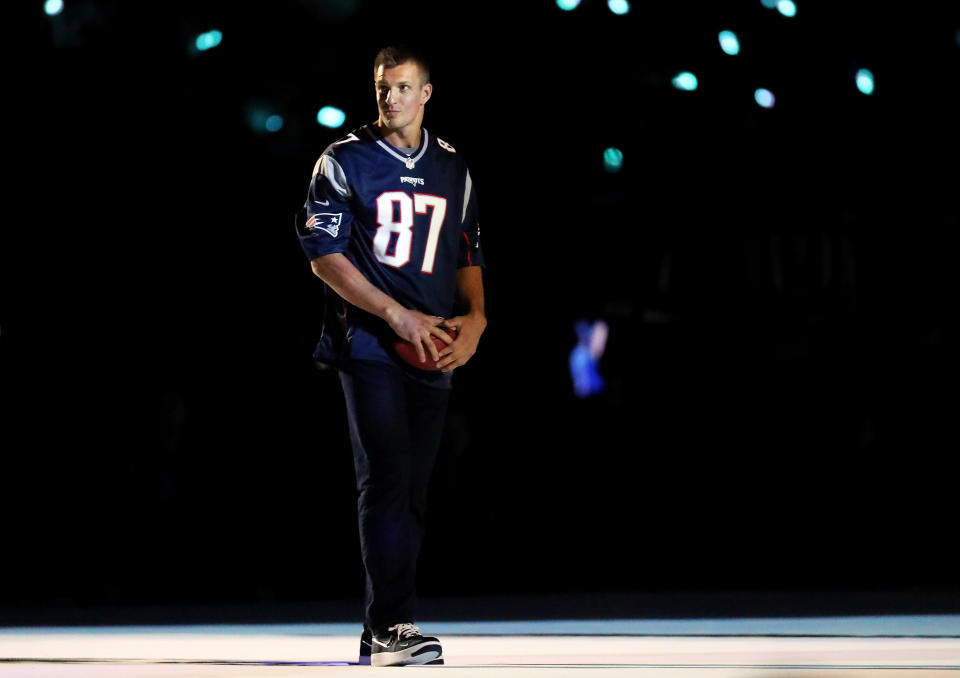 Rob Gronkowski estimated that he's had probably 20 concussions over his football career. (Photo by Maddie Meyer/Getty Images)
