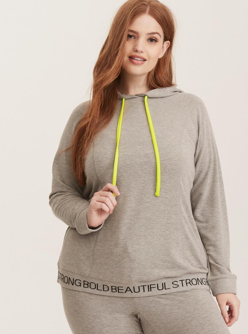 Torrid Active Strong Bold Beautiful Trim Hoodie, $38